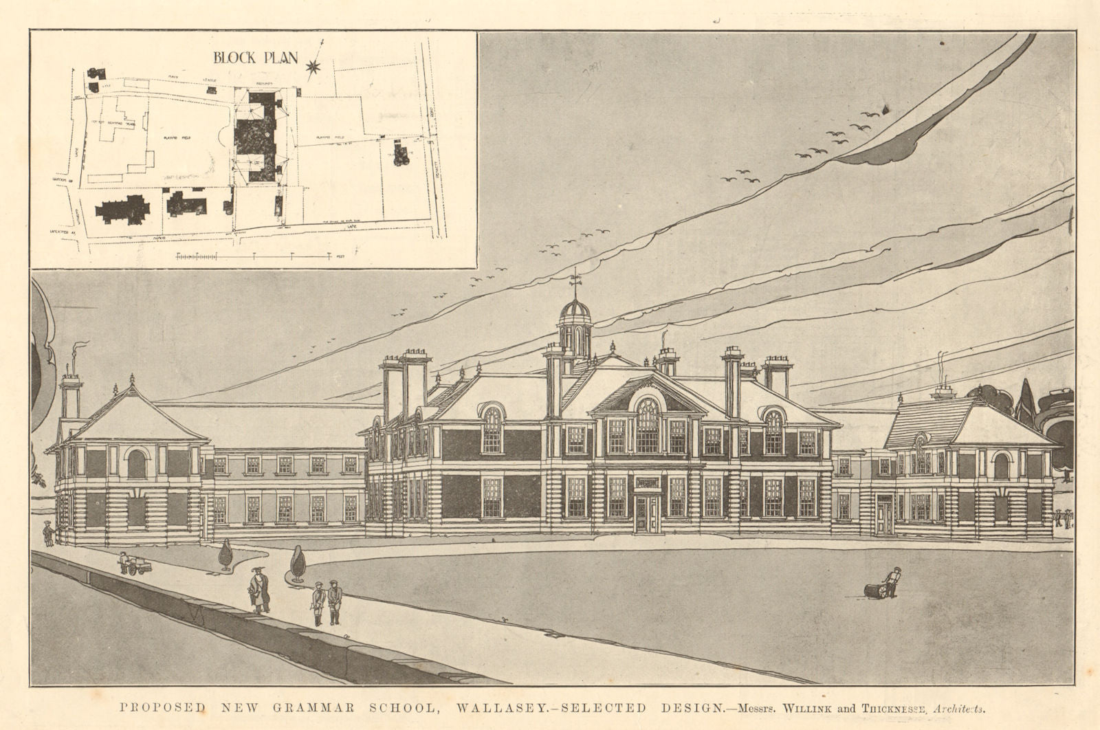 Wallasey Grammar School now Liscard Primary School. Willink Thickesse Archt 1907